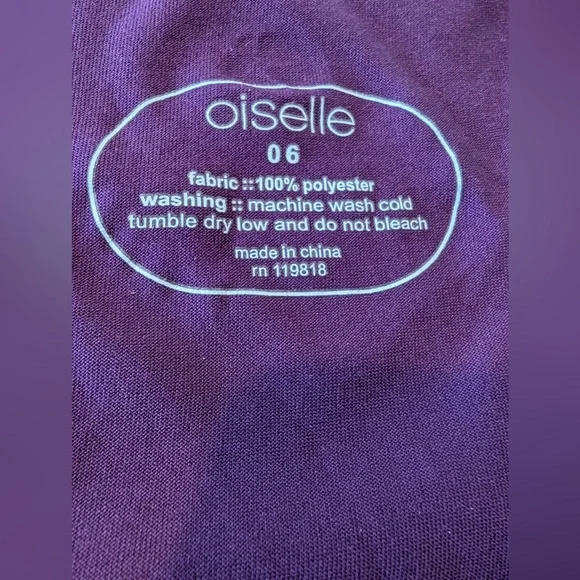 Oiselle Women’s Pleat Tank Plum Purple Size 6 - Picture 5 of 7